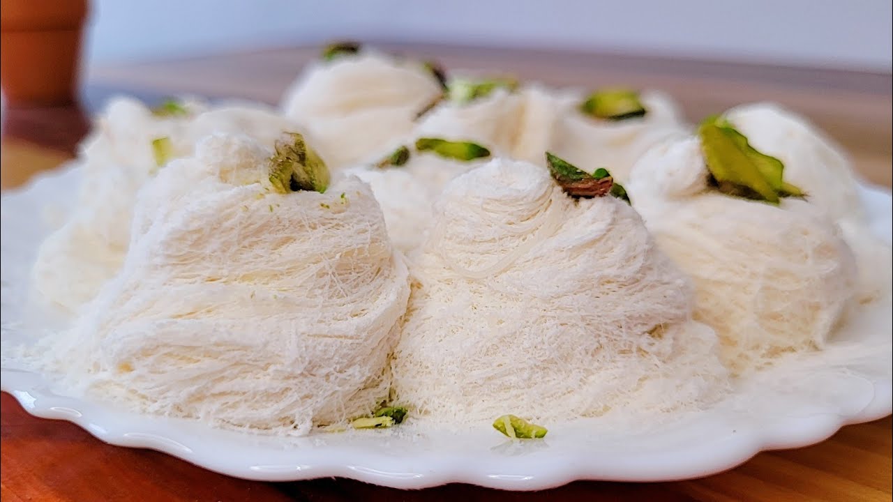 Zuckerwatte mit Pistazien   غزل البنات الحلبي فستق حلب